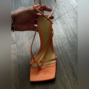 Bottega Ventta size 38 coral sandal Brand New Never Worn